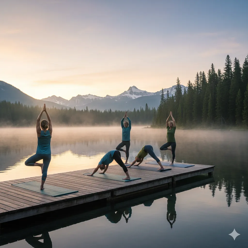 Abstract tropical gradient illustration suggesting calm daylight and soft shapes