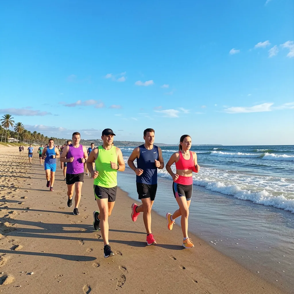 Stylised sunrise over gentle hills in warm pastel tones